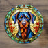Doberman Glass Suncatcher Worktop Saver